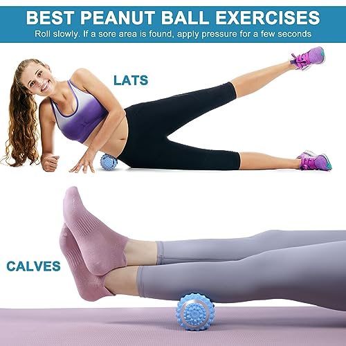 Vibrating Massage Ball for Pain Relif, Mobility Ball for Physical Therapy and Workout Recovery, Deep Tissue Myofascial Release Tools - Back, Shoulder & Foot Muscle Massager (Blue)