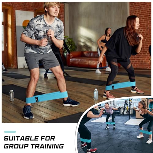 12 Pcs Fabric Resistance Bands for Working Out Non-Slip Booty Exercise Loop Bands for Women Men Glutes Hip Thigh Butt Yoga Pilates Fitness Gym, Light Medium Heavy
