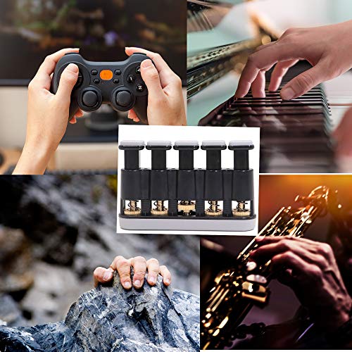 DILIMI Finger Strengthener, Guitar Beginner Exercier, Finger Trainer, Hand Grip Strength Trainer for Athletes,Musicians - color: Gray
