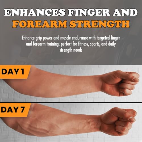 Adjustable Grip Strength Trainer Hand Gripper for Grip Strength, Forearm & Wrist Strengthener, Hand Exerciser for Strength Training & Therapy 11-220Lbs(5-100KG) | Orange