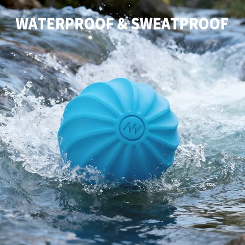 2.3" Mini Vibrating Massage Ball, 10-Speed Vibrating Foam Roller, Lacrosse Ball Massage Ball Therapy for Relieving Muscle Tension & Soreness, Vibrating Massage Roller for Plantar Fasciitis(Blue)