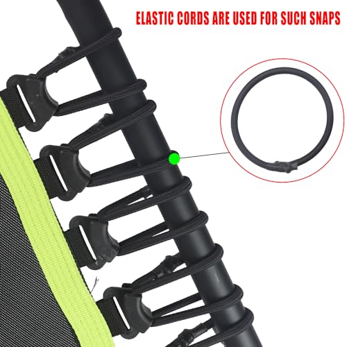 NEWAN 15Pcs Independent Bungee Cords,Replacement for Fitness Trampoline Bungee Cords + Mounting Tool - Max Limit 330 lbs