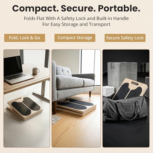 2 in 1 Slant Board for Exercise – Balance Board for Adults, Calf Stretch Board – Stretch & Mobility Board for Physical Therapy – Anti Slip Design with 5 Adjustable Angle, 500 lb Capacity