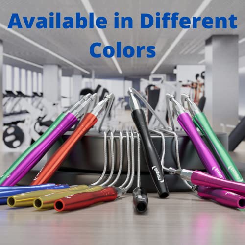 Jump Rope, High Speed Weighted Jump Rope - Premium Quality Tangle-Free - Self-Locking Screw-Free Design - Jump Ropes for Fitness - Skipping Rope for Workout Fitness, Crossfit & Home Exercises - color: Black