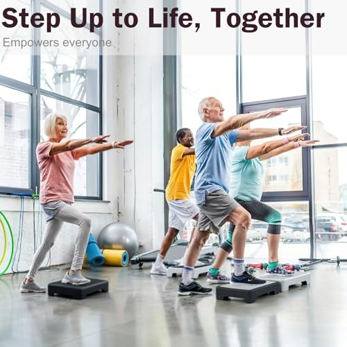 Bed Step for High Beds Adults - 3.35" Barefoot-Comfortable TPE Soft Pad Mobility Step Stool for Seniors & Post Surgery, 600lb Heavy Duty Anti-Flip Step for Car, SUV, RV & Bathroom (Black-Black)