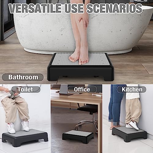 HBTower Mobility Step Stool for Adults & Seniors,Non-Slip Platform - color: Gray