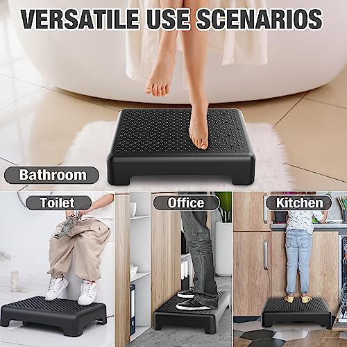 HBTower Mobility Step Stool for Adults & Seniors,Non-Slip Platform - color: Black