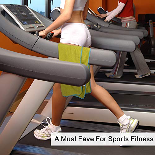 Microfiber Gym Towels Super Absorbent Compact Travel Workout Towel Quick Dry Camping Sweat Towel for Sports Beach Swimming Backpacking Hiking and Yoga Men Women 16 Inch X 32 Inch