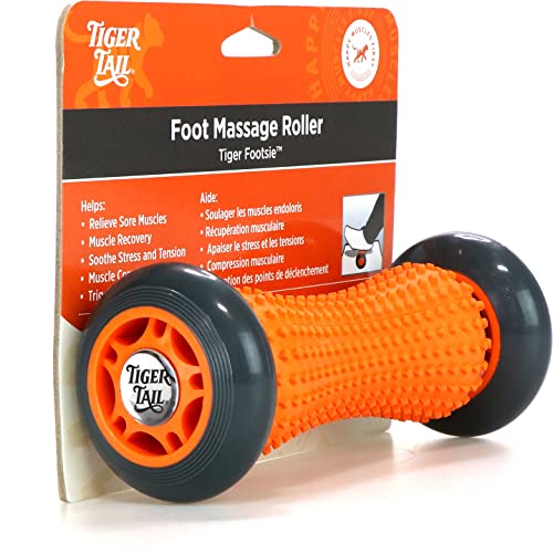 Tiger Tail Footsie Foot Massage Roller Tool, Stretch Sore Foot Muscles, Relieve Plantar Fasciitis, Increase Circulation, and Soothe Cramping