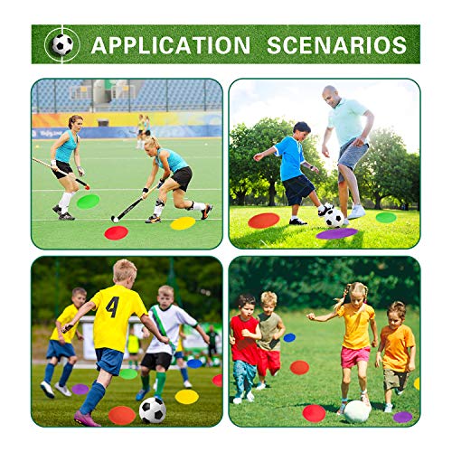 Spot Markers 18 Pcs 9 Inch 10 Inch Non Slip Rubber Agility Markers for Football, Basketball Training Markers,School Activities, Exercise Drills