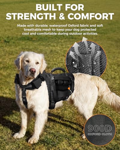 Adjustable Dog Weight Vest with Pockets for Exercise, L
