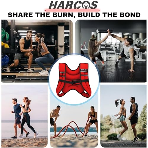 HARCOS Weighted Vest for Training 6–40 LB Weight Vest for Cardio, HIIT, Running, CrossFit-Style Workouts – Full-Body Resistance, Comfortable & Breathable Design (Black, 12 lb)