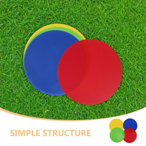 ARTIBETTER 8pcs Field Cones Non Slip Markers Flat PVC Discs with UV Protection Coating for High Precision Placement, for Basketball and Sports Training Drills