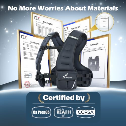 Sportneer Adjustable Weighted Vest Woman: 6-10lb/10-18lb Weighted Vests - color: Black, size: 10-18 lbs