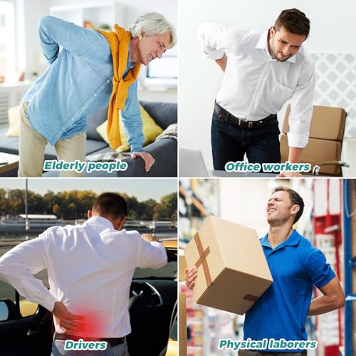 Fanwer Spinal Decompression Devices Lumbar Traction Low Back Stretcher Spine Decompression Belt for Lumbar Spine Pain Relief, Back Stretching Belt for Herniated Discs, Spondylosis and More