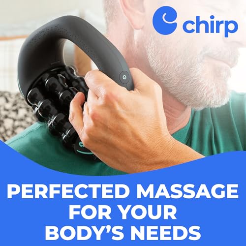 Chirp RPM Mini - Rolling Percussive Massager, Percussive Therapy, Whole Body Relief, Deep Tissue and Muscle Recovery, Percussion Massage, Rechargeable, Hands-Free Base, Powerful, 3-Speed Spin - style: RPM Mini