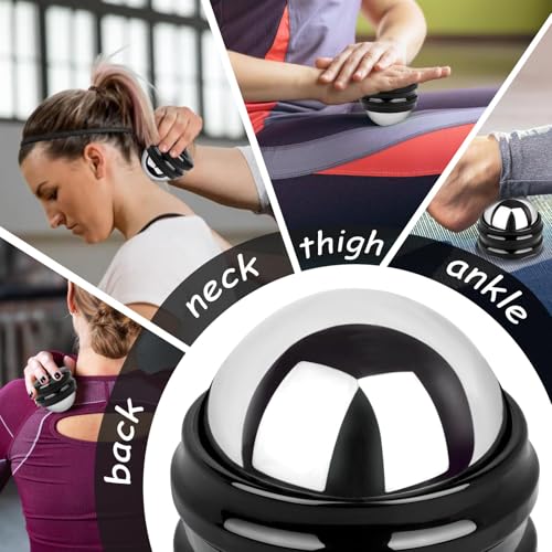 Stainless Steel Massage Roller Ball - Ice Therapy for Muscle Pain Relief, Sore Muscles, and Tension Alleviation Cold & Hot Therapy for Back, Shoulders, Legs, and Calves Myofascial Release Tool - color: Silver