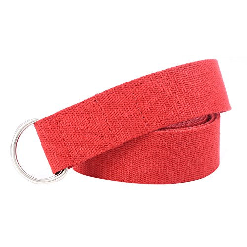 Gelante Fitness Exercise Yoga Strap - Durable Cotton 10 Feet Long - color: Red