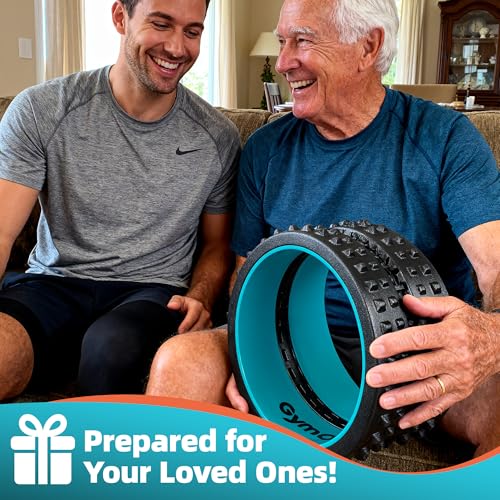 GymCope Back Roller for Back Pain Reliefn & Stretching, Deep Tissue Massage Roller Supports Up to 530 lbs / 240 kg, 5.5''-7.5'' Curved Foam Roller for Home Physical Stretching (Blue, Firm) - size: Firm