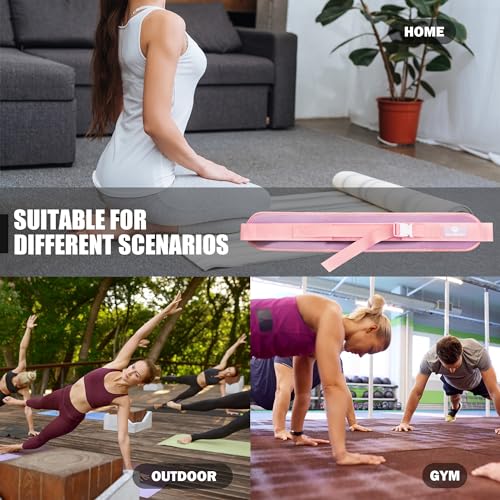 Hip Thrust Belt, Fully Upgraded Hip Thrust Belt for Dumbbells, More Comfortable Hip Thrust Belt, Home Gym Hip Thrust Belt with Wider and Longer Anti-Slip Pads. - color: pink new