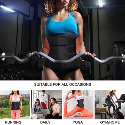 Eleady Waist Trainer Trimmer Belt for Women Corset Slimming Body Shaper Cincher Sauna Sweat Band Workout Sport Girdles - size: XX-Large