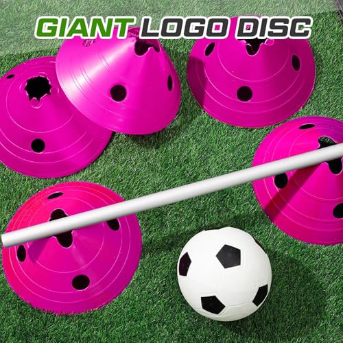 Jumbo Soccer Cones Big Training Disc Cone - color: Rose Red
