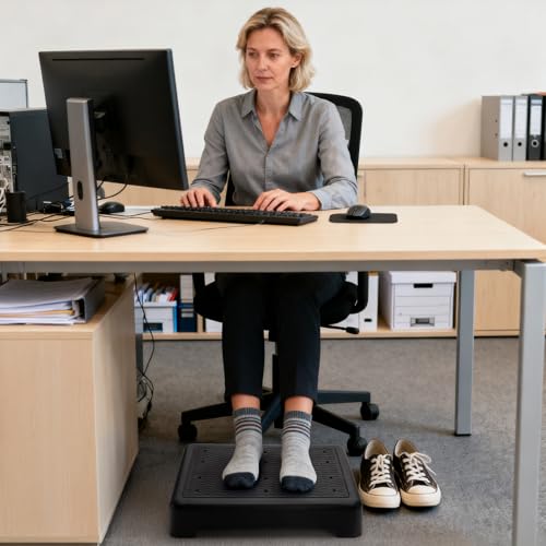 Lawei Mobility One Step Stool for Elderly/Adult, 3.5 Inch Plastic Platform Step Stool with Non-Slip Ribbed, Portable Wide Half Step Stools for Car, Bed, Stairs, Bathroom, Indoor Outdoor, Holds 400Lbs