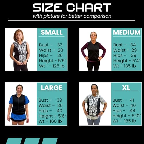 Challenge Weighted Workoutwear Weighted Vest for Women - 4 lb Body Weight Vest with Flexible Thin Weights - Removable Weights for Walking, Running, Cardio, Strength Training, Weight Loss - size: large