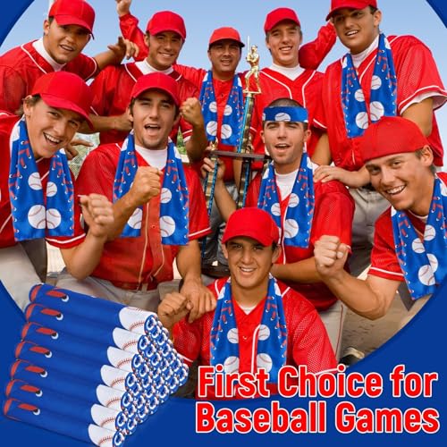 30Pcs Baseball Softball Cooling Towels for Neck and Face 40 x 12 Inch Baseball Sports Team Gifts Microfiber Breathable Workout Ice Towel Sweat Chilly Bulk Neck Wraps for Athletes Gym Camping Blue