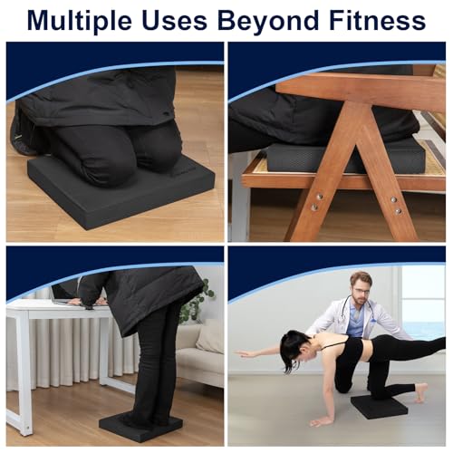 StrongTek Professional Foam Exercise Balance Pad - 15.8" x 13" x 2", High-Density TPE Foam Knee Pad, Non-Slip & Water-Resistant, for Balance Training, Physical Therapy, Yoga, and More