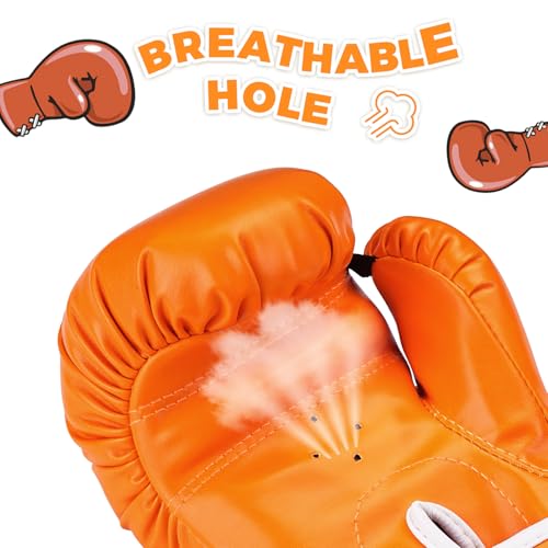 Kids Boxing Gloves, Youth Boxing Training Gloves for Kids 3-9 Year Boys and Girls, 4&6OZ Fighting Gloves, Punching Bag Kickboxing Thai Mitts MMA Training Sparring Gloves