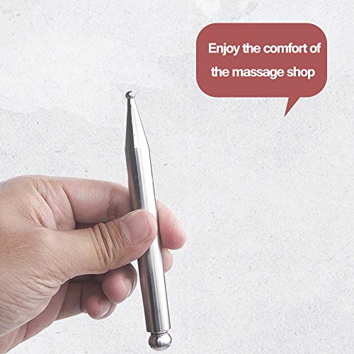 Stainless Steel Manual Acupuncture Pen-Deep Tissue Massage Tool- Reflexology Trigger Point Massage Tools for Relief Pain Full Body Relaxing Self-Massage Acupressure Bar - style: Modern