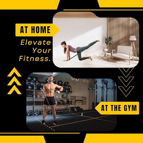 Resistance Bands - Workout, Gym & Pull Up Assistance Bands - Dumbbell Alternative, Stretching - For Men & Women