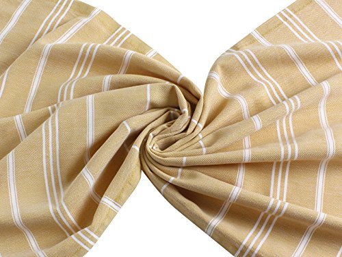 Cacala 100% Turkish Cotton Kitchen Tea Towels, Highly Absorbent Luxury Soft Quick Drying Dish Towel with Hanging Loop for Gym, Yoga, Bath, Sports, Cleaning and Kitchen (23 x 36), Camel - color: Camel