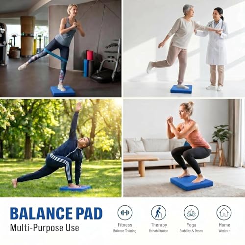 Stability Trainer Pad - Foam Balance Exercise Pad Cushion for Therapy, Yoga, Dancing Balance Training, Pilates,and Fitness - size: L