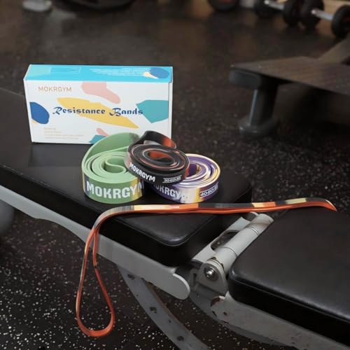 MOKRGYM Resistance Bands,Natural Rubber Non-Allergenic & Durable for Home&Gym Workouts Fitness Exercise