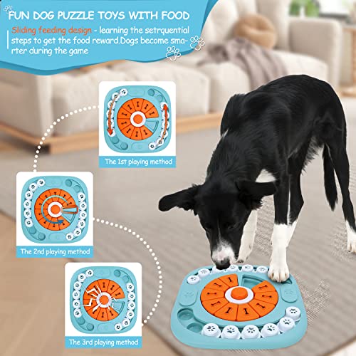 FOXMM Dog Puzzle Toys,Interactive Treat Puzzle Dog Toy for IQ Training - style: M-Level 3