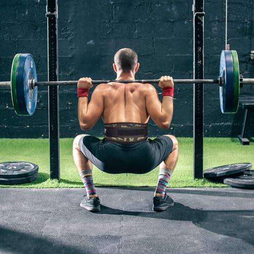RitFit Weight Lifting Belt 6 Inch for Squats Deadlift Strength Training - color: Camo Green, size: S(26"-32")