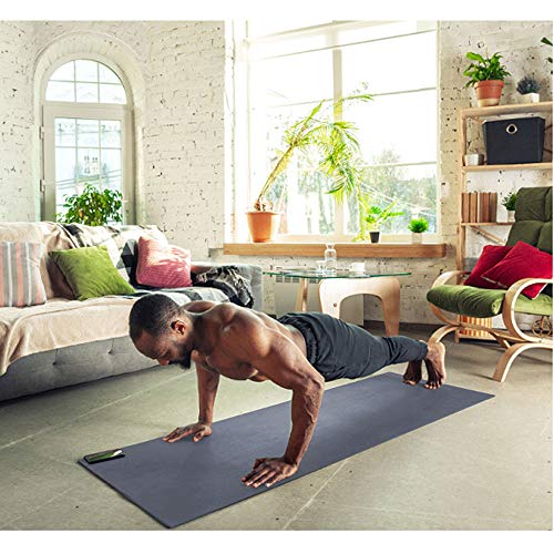 Thick High Density Yoga Mat Exercise Equipment Gym Floor Mat, Thick 72 x 24” Non-Slip Workout Fitness Home Pilates Mat for Women & Men