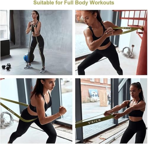 VEICK Pull Up Assist Resistance Bands for Home Gym - color: Green/Purple Set of 4