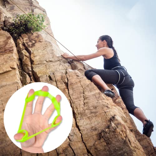 6 Pack Finger Strengthener - 3 Resistance Levels Silicone Exerciser - Hand Grip Trainer for Fitness, Guitar & Rock Climbing