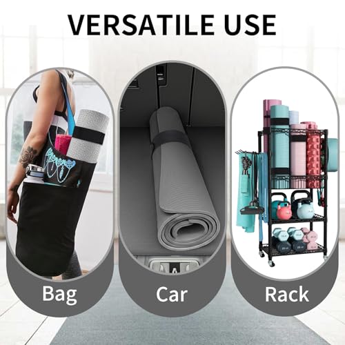Yoga Mat Carrier Strap, Adjustable Thick Straps Sling for Carrying Large Mats, Stretching Band - color: 2pcs Slap Band Black