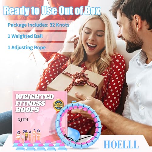 65 Inch Adjustable Fitness Waist Hoop – 32 Detachable Links, Quiet Non-Drop Fitness Tool for Adults Weight Loss, Plus Size Exercise Hoop for Women & Beginners