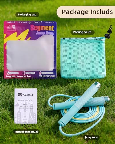 YUEDONG Speed Jump Rope, Dual Bearings, Fingerprint Grip, Kids Adults - color: PINK