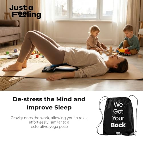 Just A Feeling Back Stretcher Lower - Lumbar Support & Back Cracker w/Silicone & Foam Pads - Spinal Decompression Device for Sciatica, Herniated Disc, Back Popper for Back Pain w/Chair Strap - color: Mint Green Edition