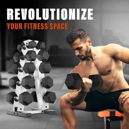 YES4ALL Dumbbell Rack Stand Only, 5 Tier A Frame Weight Rack for Dumbbells