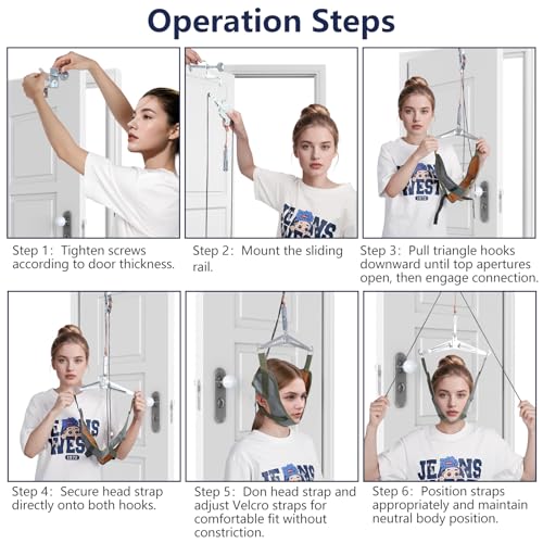 Portable Neck/Cervical Stretcher for Cervical Traction - Adjustable Device Relieves Neck Pain, Improves Posture & Spinal Decompression at Home