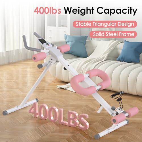 Foldable Ab Machine, 5-in-1 Adjustable Ab Trainer for Home Gym, Full-Body Core Workout Equipment