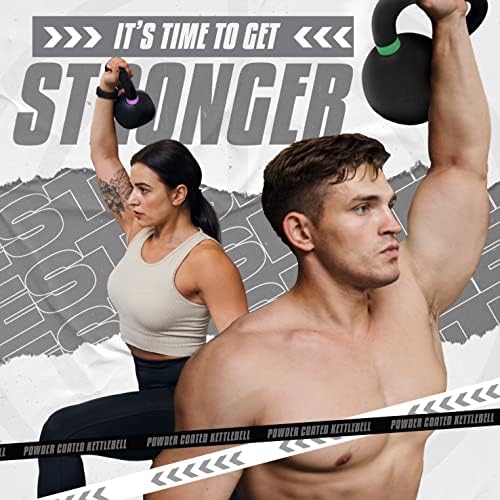 Yes4All Powder Coated Cast Iron Kettlebell, Single Deep Blue, 40 KG / 88 LB - color: White, style: B. Pair