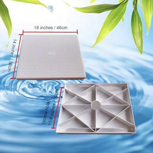 Swimming Pool Ladder Platform Replacement for Above Ground Pool Ladder Steps, Only Non-Slip Step Platform 18X16X2 Inch